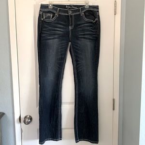Woman’s Embellished Blue Jeans
